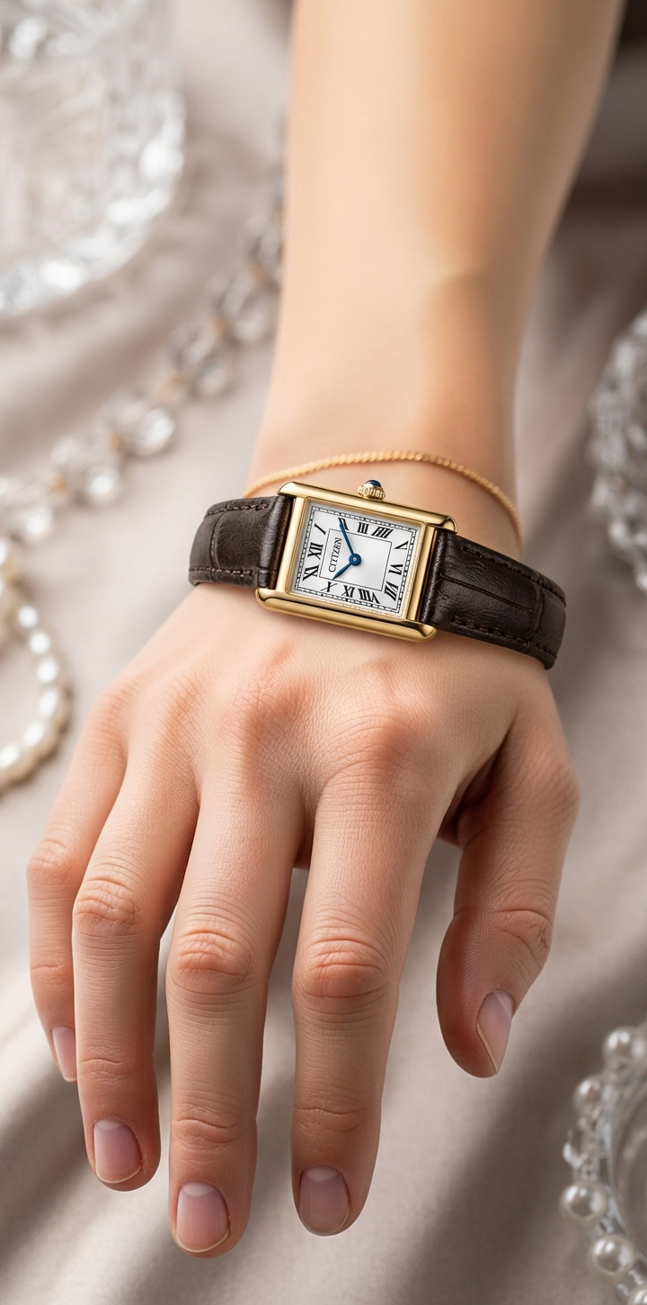 Citizen Lady rettangolare placcato oro giallo Kii EG2797-13A|bonini-gioielli
