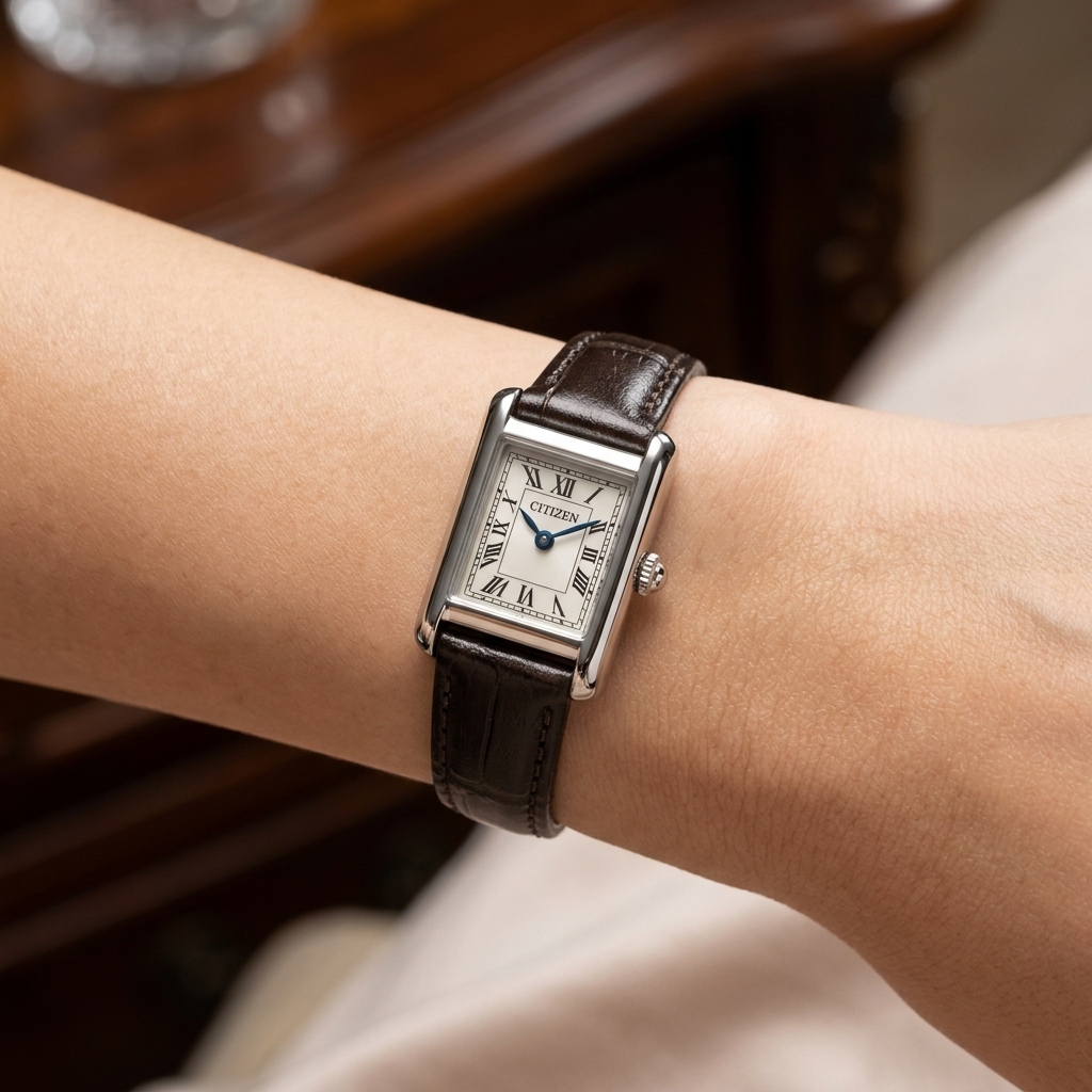 Citizen Lady rettangolare acciaio Kii EG2790-12A|bonini-gioielli