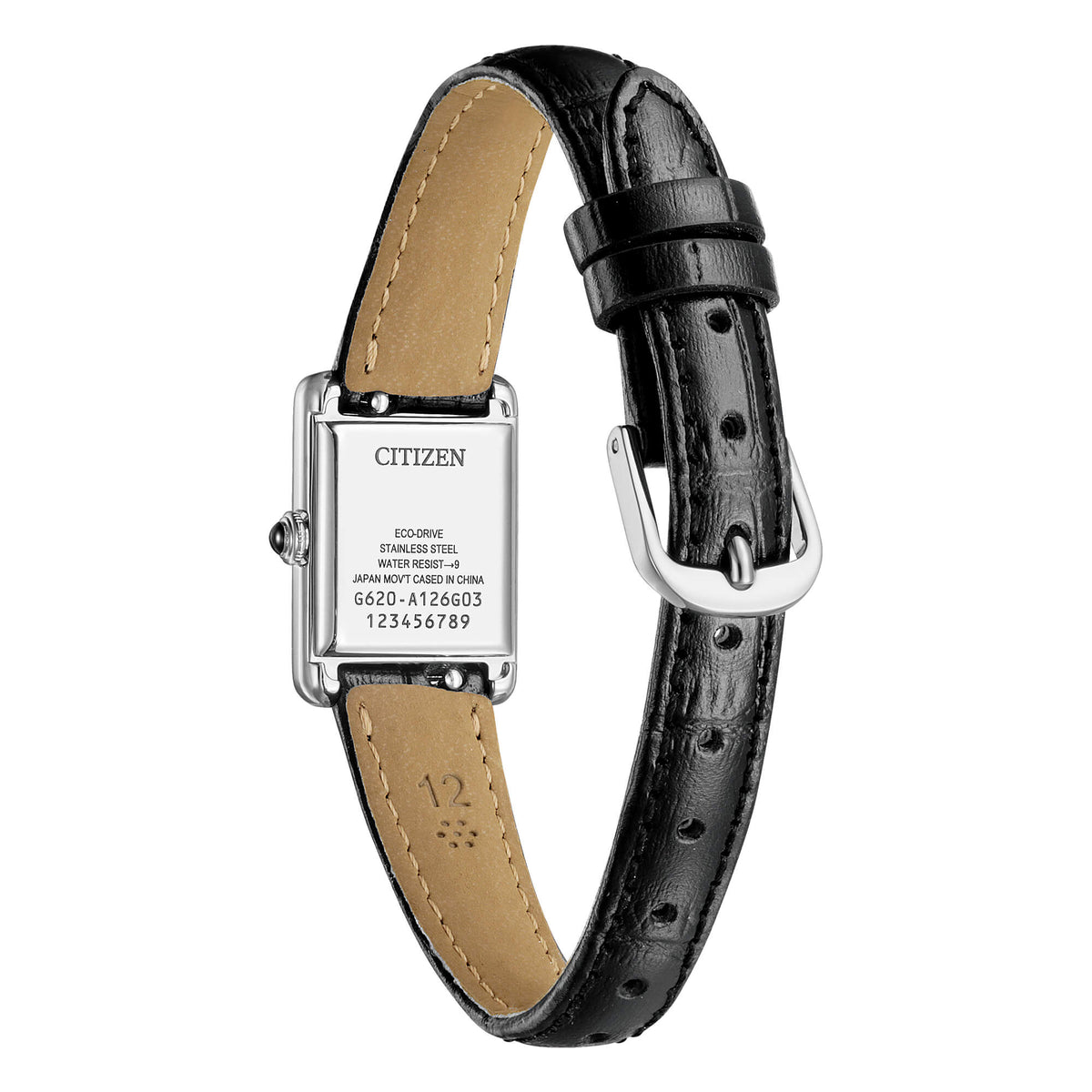 Citizen Lady rettangolare acciaio Kii EG2790-12A|bonini-gioielli