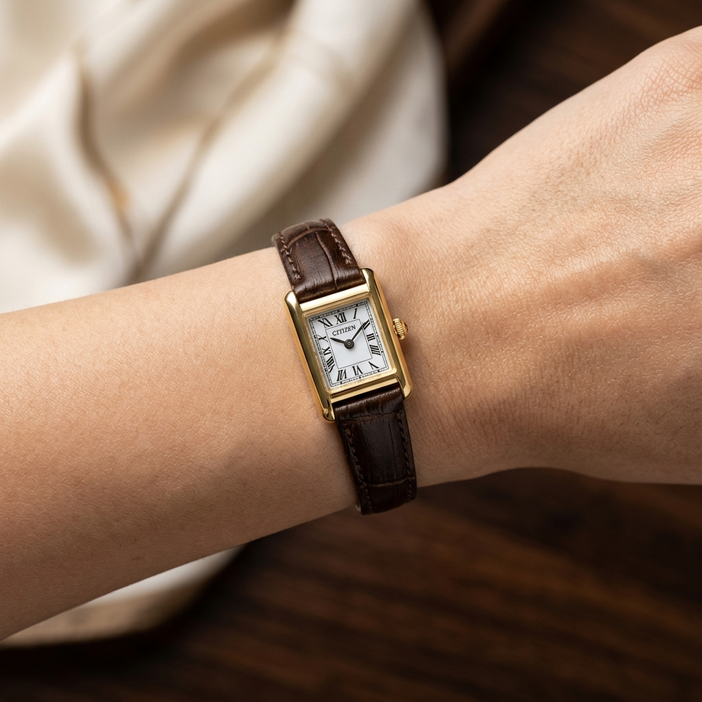 Citizen Lady rettangolare placcato oro giallo Kii EG2797-13A|bonini-gioielli