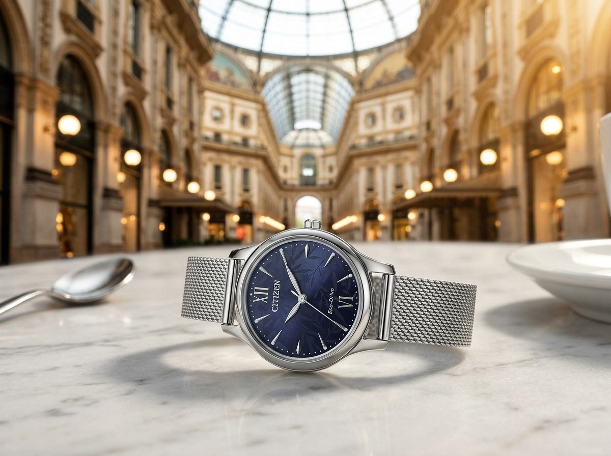 Orologio CITIZEN donna acciaio bracciale maglia Milano EM0899-81L|bonini-gioielli