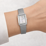 Orologio CITIZEN donna rettangolare bracciale maglia Milano EW5590-62A|bonini-gioielli