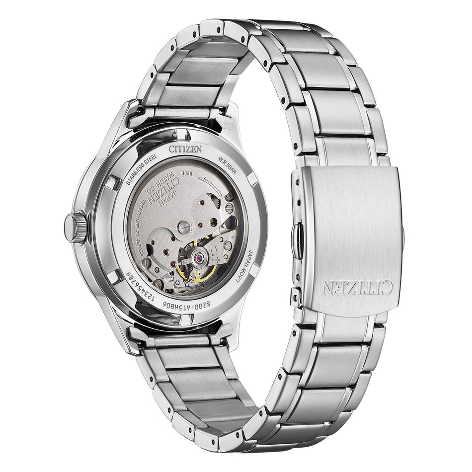 orologio citizen uomo automatico giorno e data NY4058-79L|bonini-gioielli