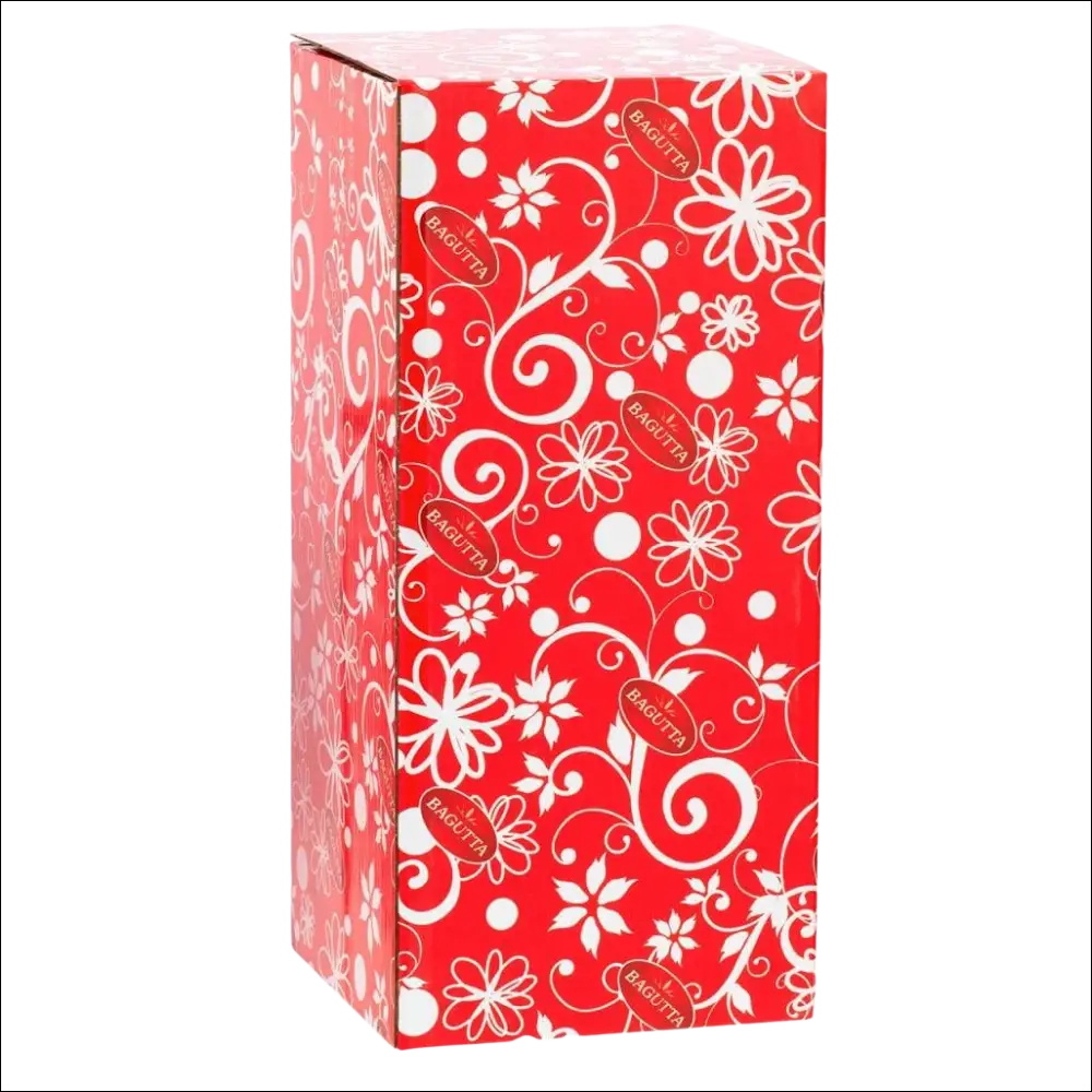 Scatola cartone rossa Clessidra Natalizia Verde con loghi Bagutta