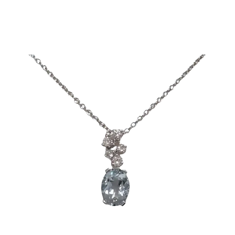 Collana acquamarina e diamanti Marea di Salvini con pendant in acquamarina