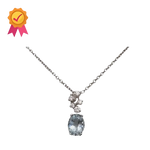 Collana acquamarina e diamanti Marea di Salvini con pendente in acquamarina