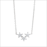 Collana Ambrosia in argento con pendente a forma di stella e zirconi