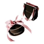 Scatole nere con manici e fiocchi rosa per Collana Ambrosia Argento e Zirconi