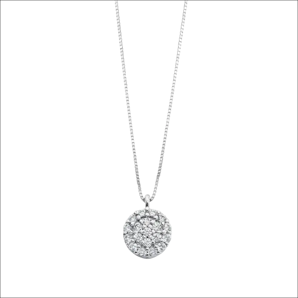 Collana Ambrosia Dea di Luce in oro bianco con zirconi AGZ 398