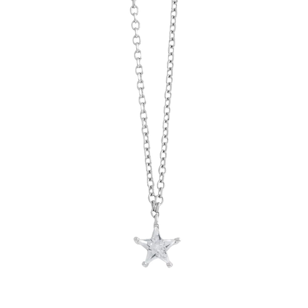Collana Ambrosia in argento con pendente a stella in zircone AAG 268