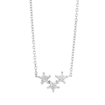Collana Ambrosia in argento con pendente a forma di stella e zirconi