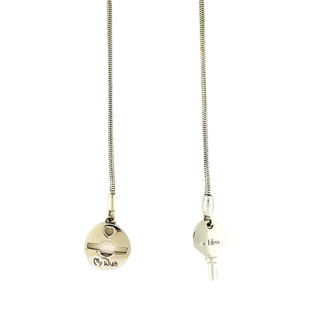 Collana argento My Wish Chiave del Desiderio con charm cuore e chiave con incisi bliss