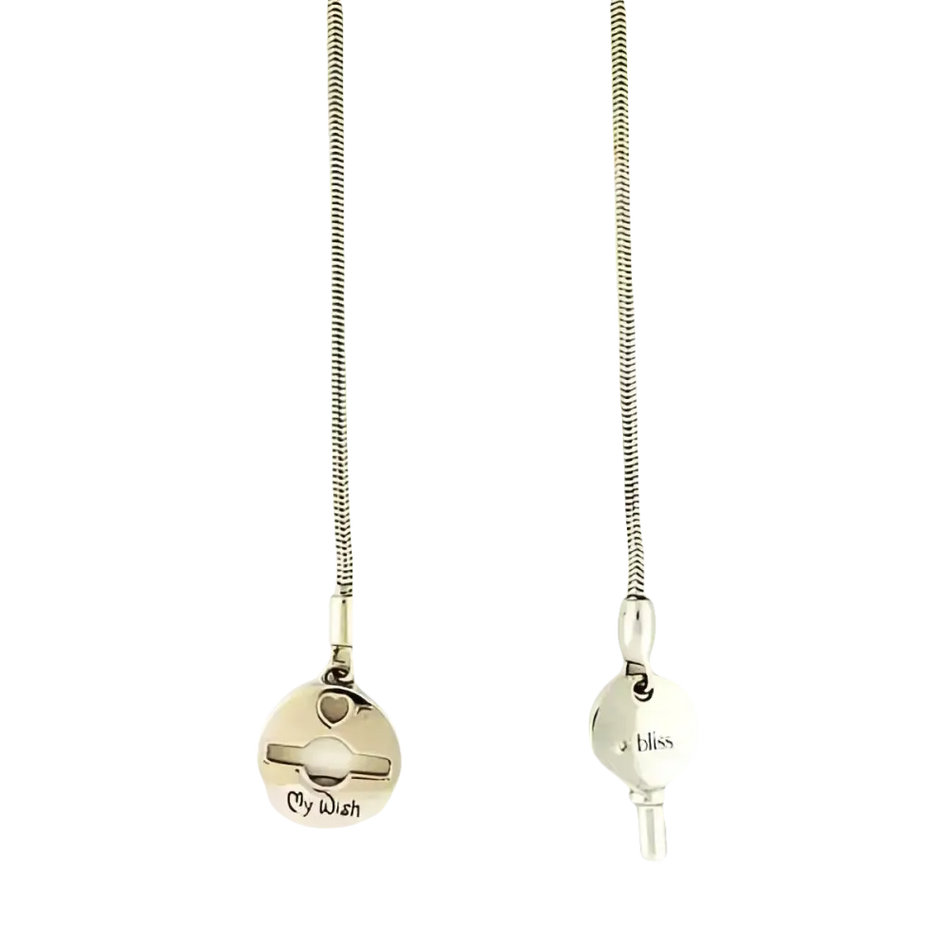 Collana argento My Wish Chiave del Desiderio con charm cuore e chiave con incisi bliss