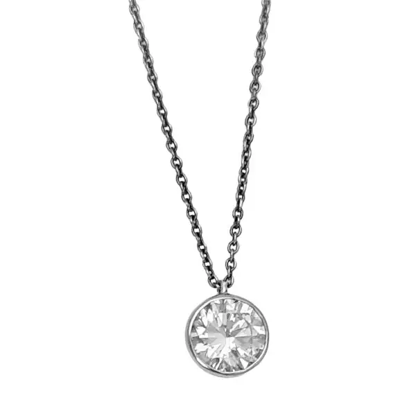 collana argento punto luce con zircone BLISS 20057615|bonini-gioielli