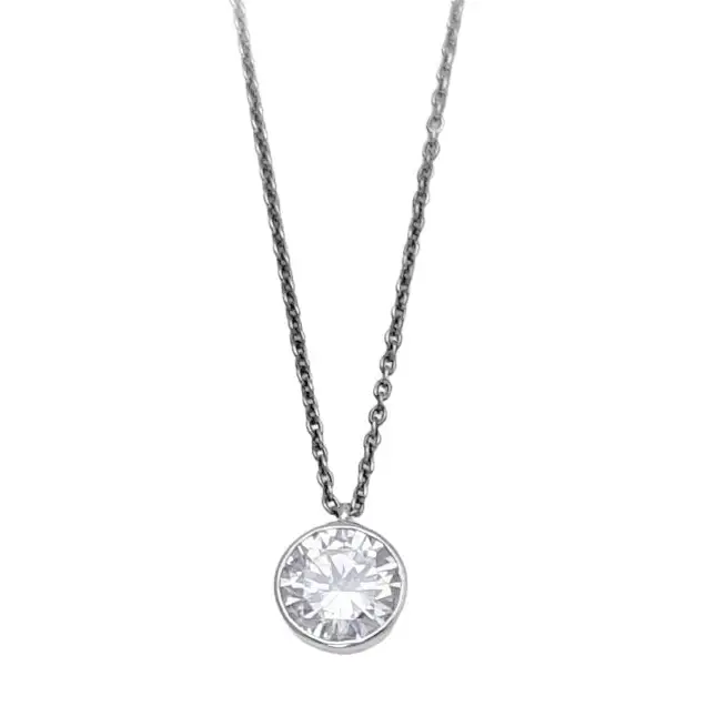 collana argento punto luce con zircone BLISS 20057615|bonini-gioielli