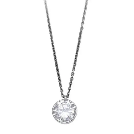 collana argento punto luce con zircone BLISS 20057615|bonini-gioielli