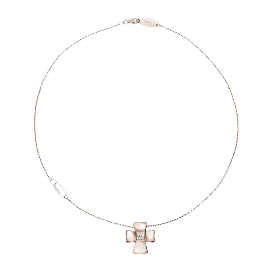 Collana BLISS argento dorato con croce di zirconi Desiré 20056729 in primo piano