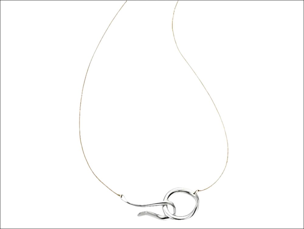 Collana oro rosa e argento Sign BJ0553 BREIL MILANO con chiusura a gancio in argento