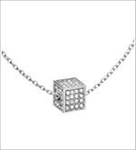 Collana CALVIN KLEIN Rocking con ciondolo in cristallo cubico e catena argento