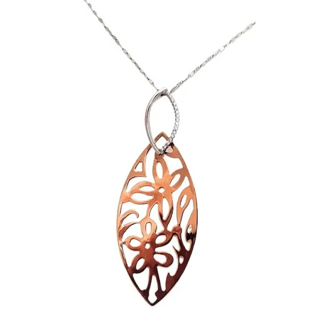 Collana con ciondolo oro rosa e diamanti GLB 513 COMETE|bonini-gioielli