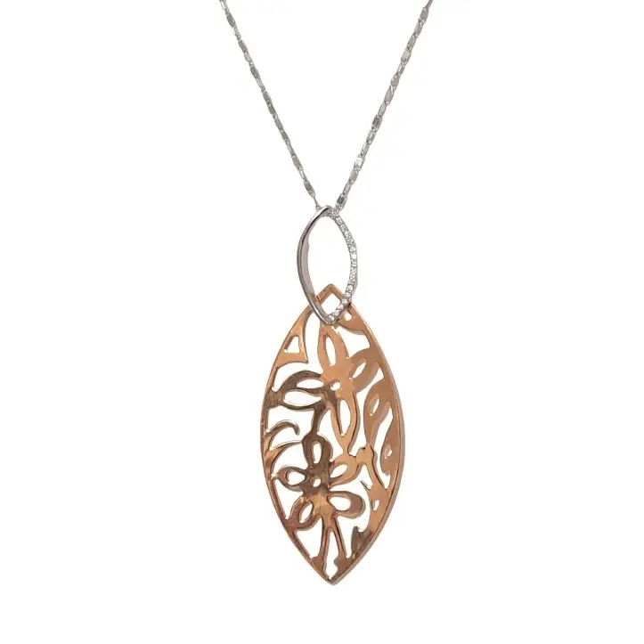 Collana con ciondolo oro rosa e diamanti GLB 513 COMETE|bonini-gioielli