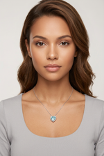 Collana con cuore Acquamarina e diamanti Comete|bonini-gioielli