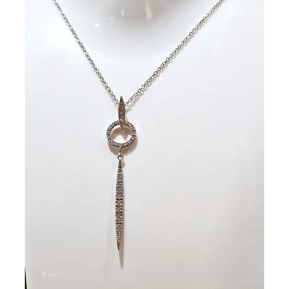 Collana con pendente oro bianco e diamanti Leviosa Salvini | bonini-gioielli