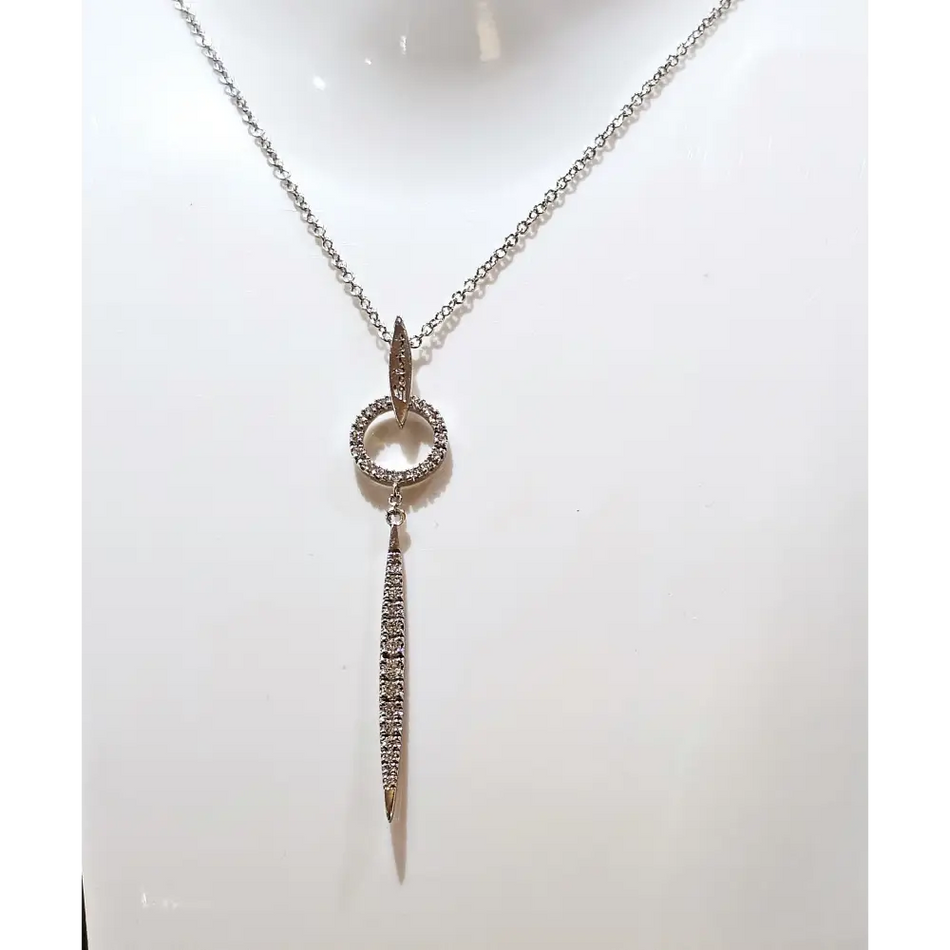 Collana con pendente oro bianco e diamanti Leviosa Salvini | bonini-gioielli