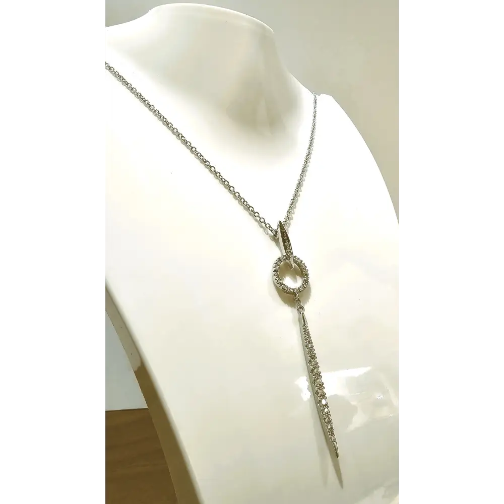 Collana con pendente oro bianco e diamanti Leviosa Salvini|bonini-gioielli