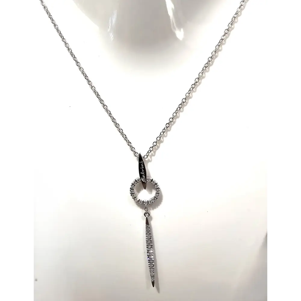 Collana con pendente oro bianco e diamanti Leviosa Salvini | bonini-gioielli