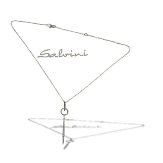 Collana con pendente oro bianco e diamanti Leviosa Salvini |bonini-gioielli