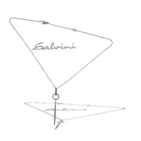 Collana con pendente oro bianco e diamanti Leviosa Salvini |bonini-gioielli
