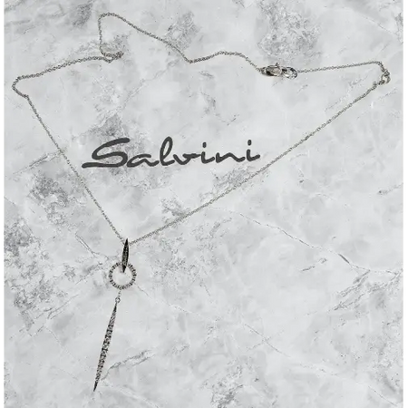 Collana con pendente oro bianco e diamanti Leviosa Salvini |bonini-gioielli