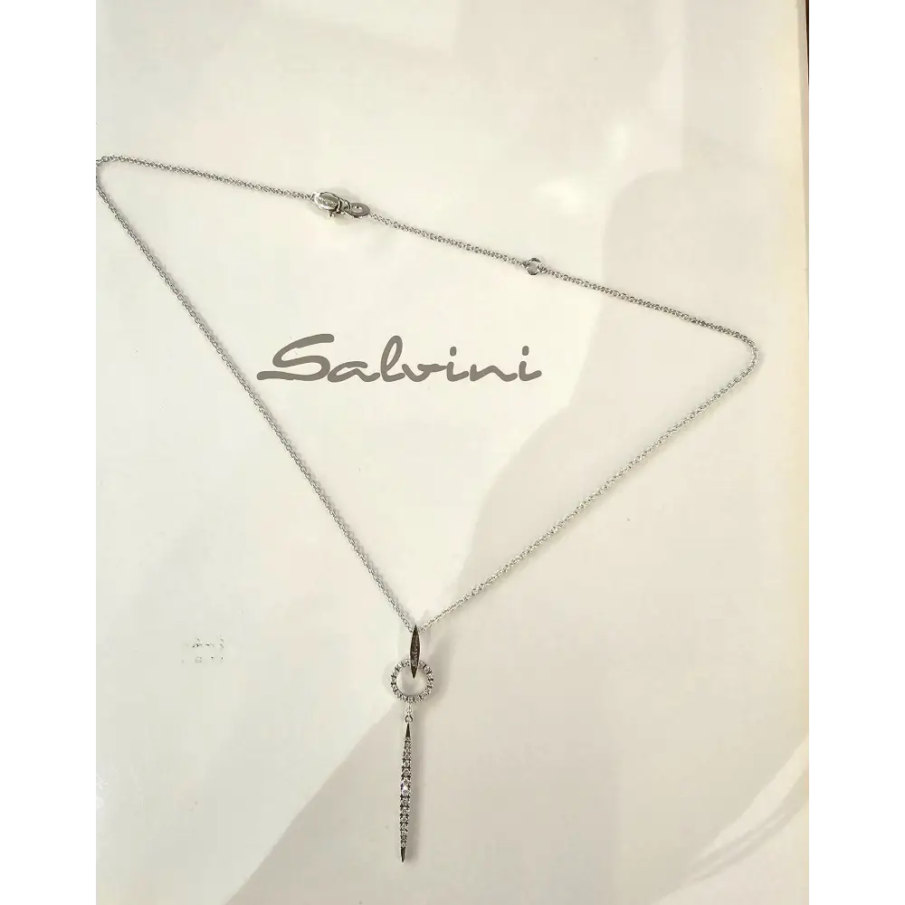 Collana con pendente oro bianco e diamanti Leviosa Salvini|bonini-gioielli