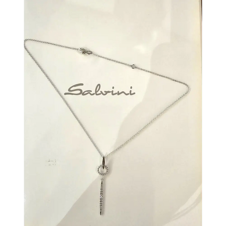 Collana con pendente oro bianco e diamanti Leviosa Salvini|bonini-gioielli