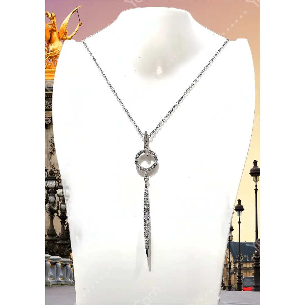 Collana con pendente oro bianco e diamanti Leviosa Salvini | bonini-gioielli