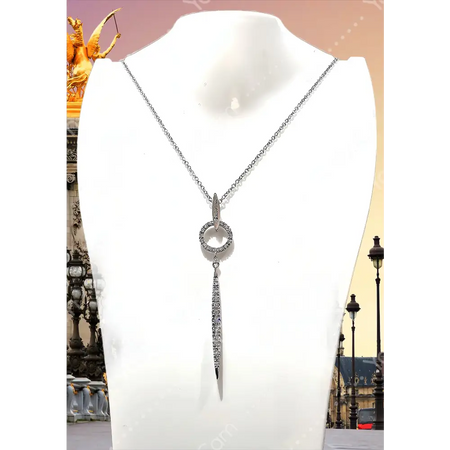 Collana con pendente oro bianco e diamanti Leviosa Salvini | bonini-gioielli