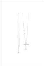 Collana BLISS argento con ciondolo croce di zirconi elegante e luminosa