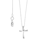 Collana croce oro bianco e diamanti GLB 1563 COMETE|bonini-gioielli