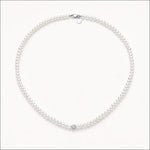 Collana di Perle COMETE GIOIELLI Dettaglio Oro Bianco|bonini-gioielli