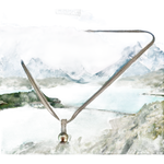 Collana Salvini con catena argento e pendente sferico, diamanti e perla nera Tahiti