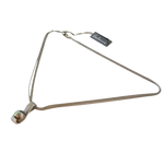 Collana Salvini con catena argento e pendente di perla nera Tahiti autentica