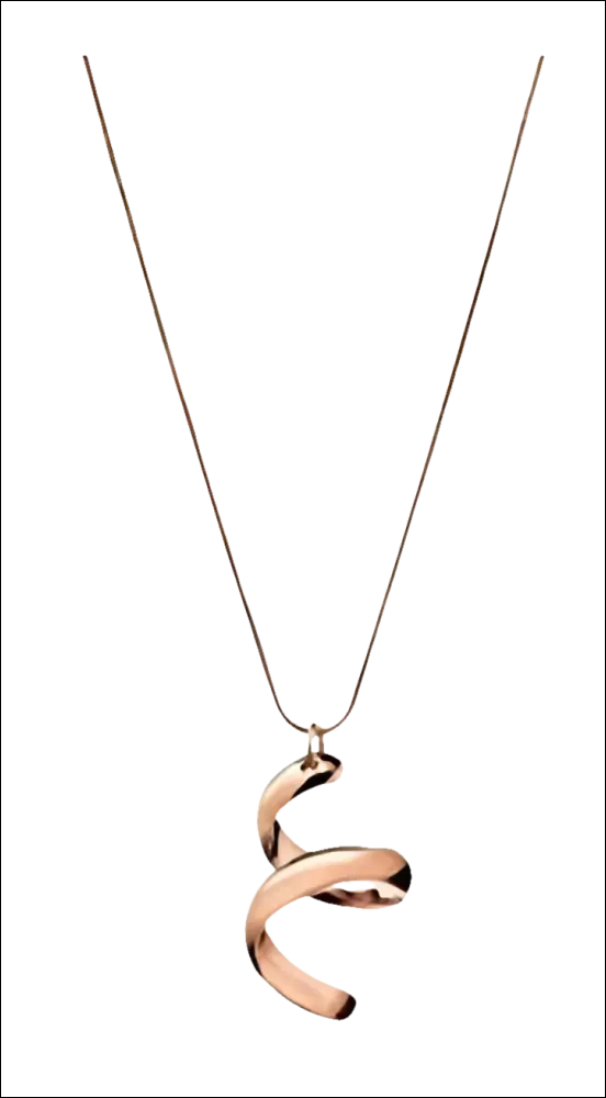 Collana Embrace Oro Rosé con pendente a spirale in oro rosa rosa dorato
