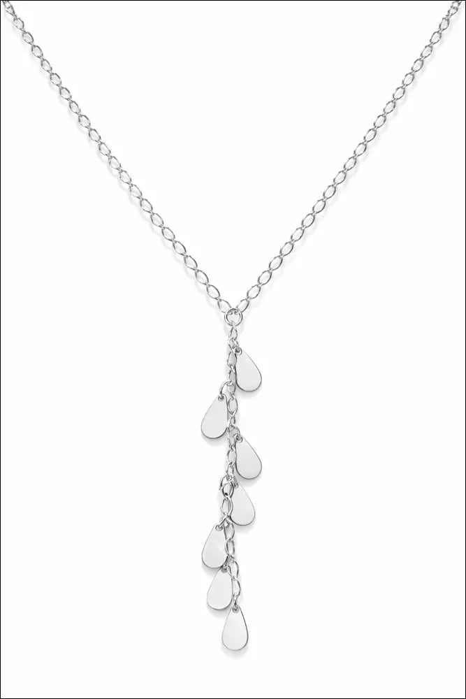 Collana Girocollo Oro Bianco pendente gocce UNOAERRE|bonini-gioielli