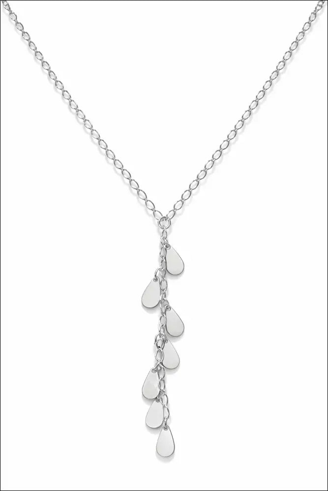 Collana Girocollo Oro Bianco pendente gocce UNOAERRE|bonini-gioielli