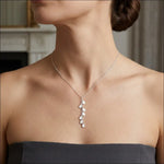 Collana Girocollo Oro Bianco pendente gocce UNOAERRE|bonini-gioielli