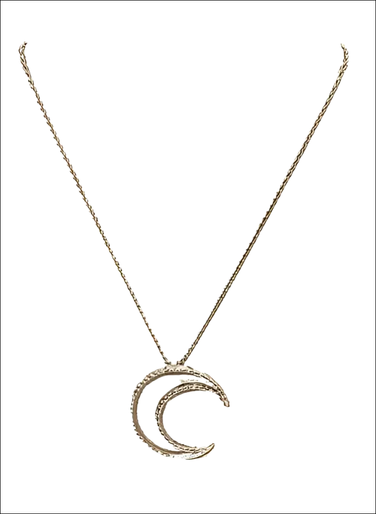 Collana Luna Oro Bianco e Diamanti con pendente lunare oro delicato