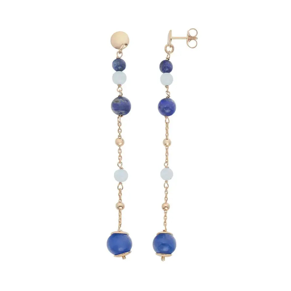 orecchini in parure con collana lunga argento rosé Cromatica Estate GLA 268 COMETE|bonini-gioielli