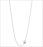 Collana lunga Cubo con pendente in argento lucido, spedizione gratuita