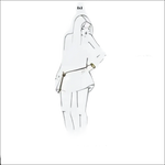 Illustrazione di moda di una donna con cintura per Collana Lunga Donna Calvin Klein Impulsive Oro Rosé